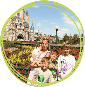 Avery and family at Disneyland